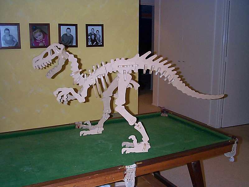 Quebra-cabeça 3D do Dinossauro Velociraptor