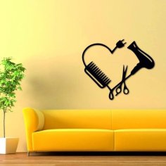 Laser Cut Hair Salon Wall Decor