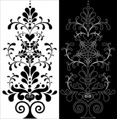 Decorative Floral Pattern dxf File