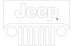Arquivo dxf do logotipo do Jeep
