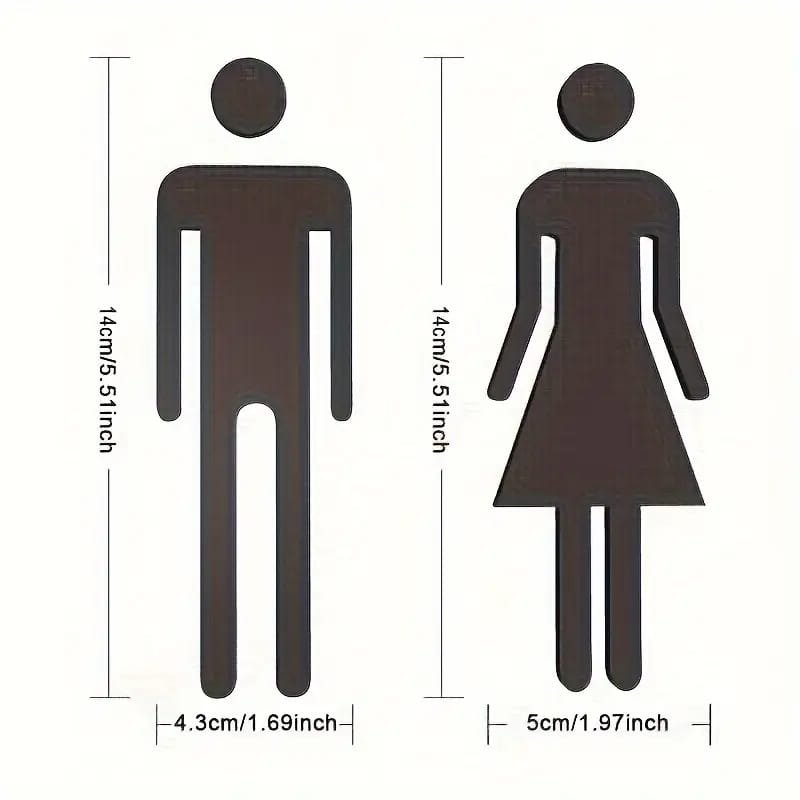 Laser Cut Men And Women Restroom Signs