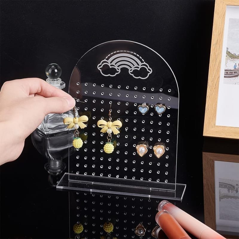 Laser Cut Acrylic Earring Holder – Removable Earring Display Stand