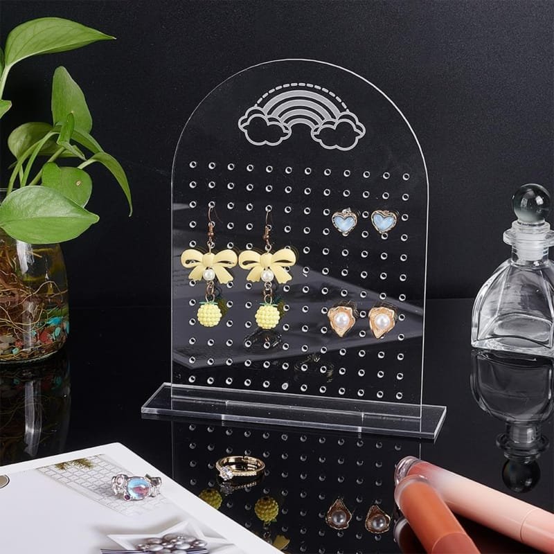 Laser Cut Acrylic Earring Holder – Removable Earring Display Stand