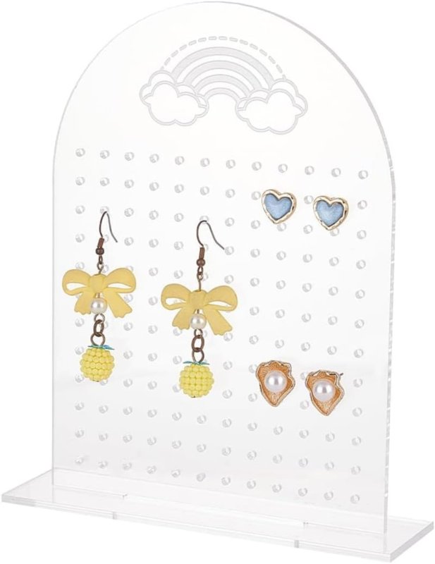 Laser Cut Acrylic Earring Holder – Removable Earring Display Stand