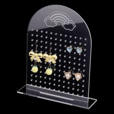 Laser Cut Acrylic Earring Holder – Removable Earring Display Stand