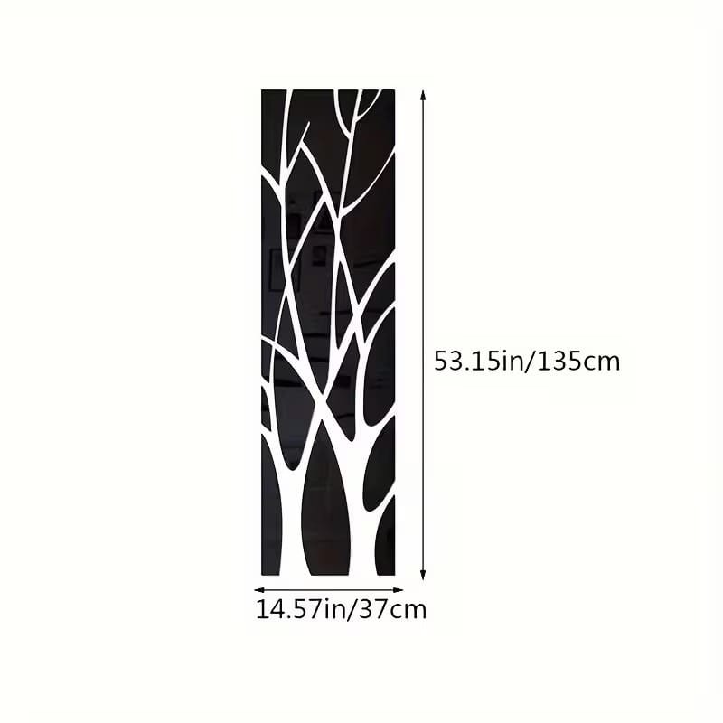 Laser Cut Large Tree Branch Mirror Wall Sticker Acrylic Home Wall Art