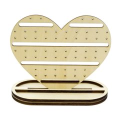 Laser Cut Wooden Heart Shape Earring Display Stand