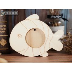 Laser Cut Fish Shape Photo Frame