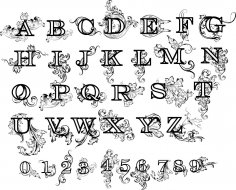 Dekorative lasergeschnittene Buchstaben