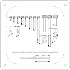 Laser Cut Metric Bolt Size Reference For Thing-O-Matic Assembly