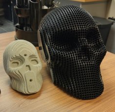 Laser Cut Plastic Corrugated Skull