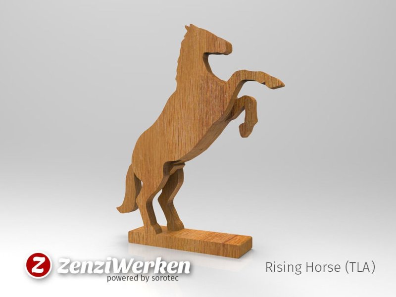 Laser Cut Rising Horse 3-Layered CNC/Laser