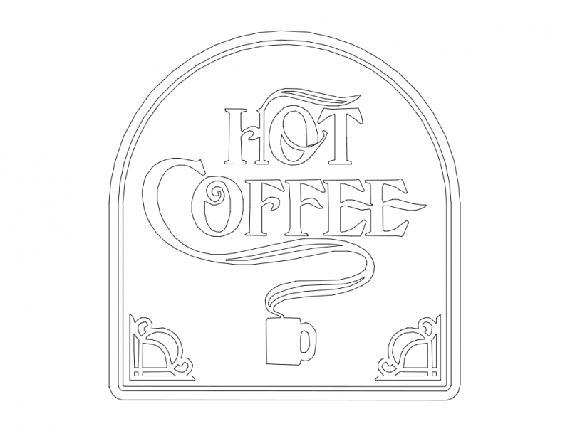 Sıcak Kahve dxf Dosyası