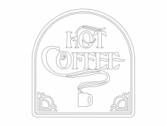 Fichier dxf de café chaud