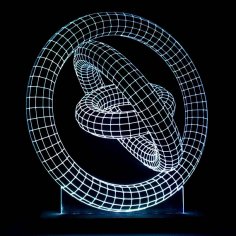 3D иллюзия Гироскоп Акриловый светодиодный знак
