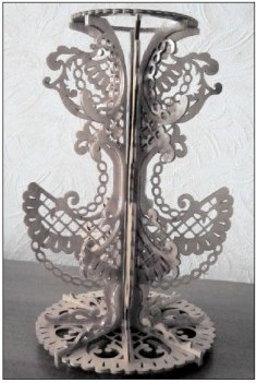 Деревянная ваза Scrool Saw Pattern