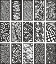 Modern Room Dividers Patterns Free Vector