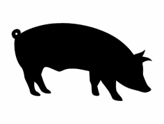 Fichier dxf Silhouette de cochon