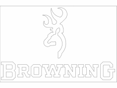 Browning Logo plik dxf