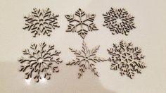 Laser Cut Wooden Snowflakes