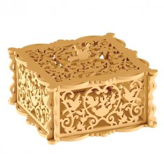 Drewniane pudełko na biżuterię