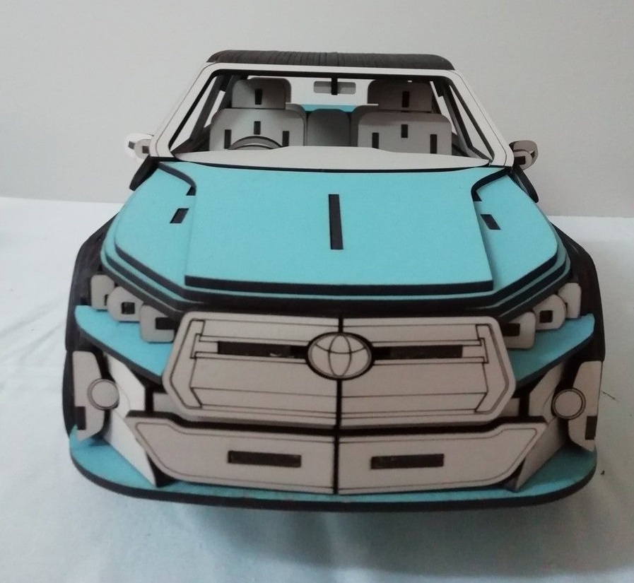Download Laser Cut Toyota Hilux 3D Model Free Vector cdr Download ...