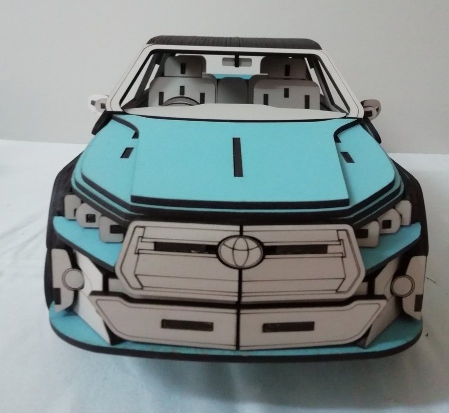 Laser Cut Toyota Hilux 3D Model Free Vector cdr Download ...