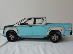 Modelo 3D de Toyota Hilux cortado con láser