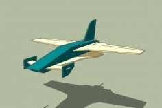 Modelo de avión de juguete cortado con láser