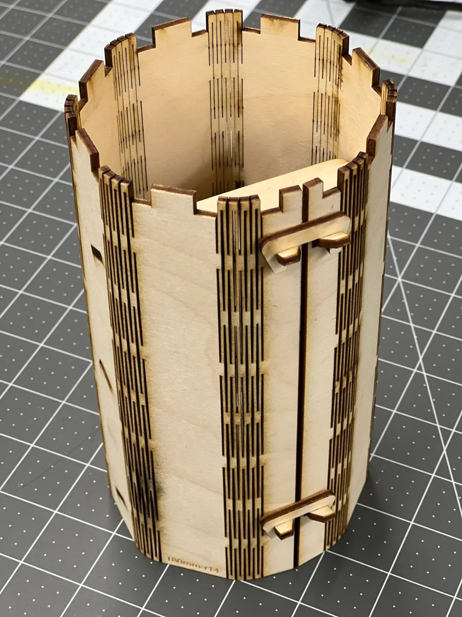 Laser Cut Dice Tower With Living Hinges SVG File Free Download - 3axis.co