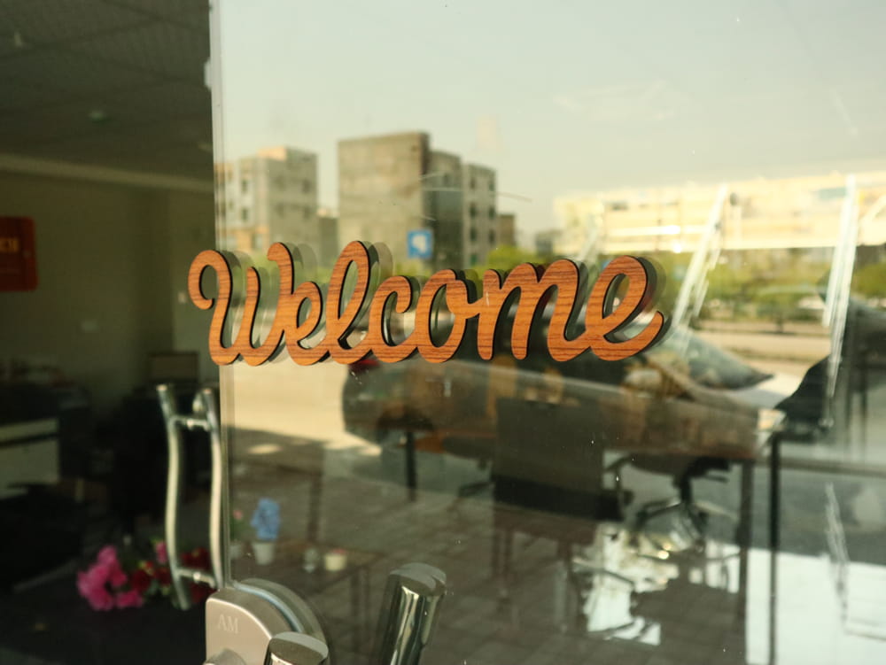 Laser Cut Welcome Wood Sign Free Vector