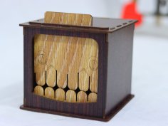 Laser Cut Creepy Wooden Box Free Vector