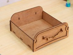 Laser Cut Wooden Serving Tray Free Vector