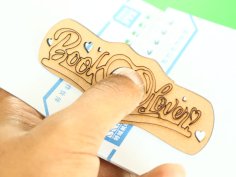 Laser Cut Book Page Thumb Holder Free Vector