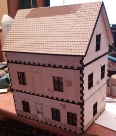 Laser Cut Textured Bakery Building DXF File