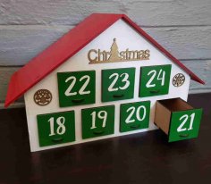 برش لیزری Advent Calendar House 3mm