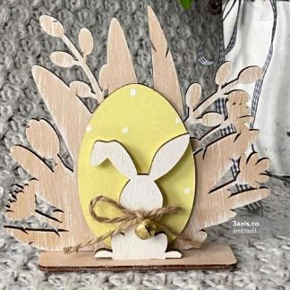 Laser Cut Easter Bunny Home Decoration Free Vector