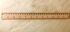 Laser Cut Wooden Ruler 12in Free Vector