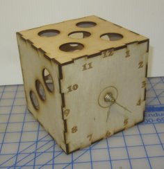 Laser Cut Dice Table Clock Free Vector