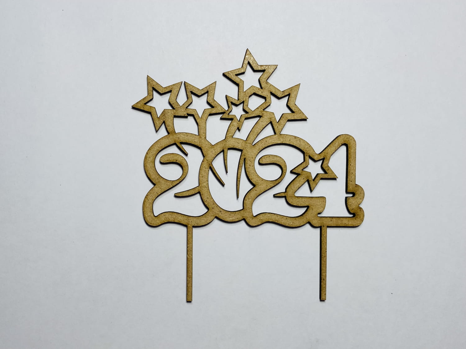 Laser Cut New Year Cake Topper Free Vector cdr Download 