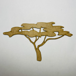 Laser Cut Wood African Tree Cutout Unfinished Wooden African Tree Shape Free Vector