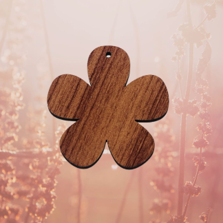 Laser Cut Unfinished Wooden Flower Cutout For Crafts Free Vector