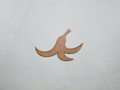 Laser Cut Wood Banana Peel Cutout Banana Peel Shape Unfinished Free Vector