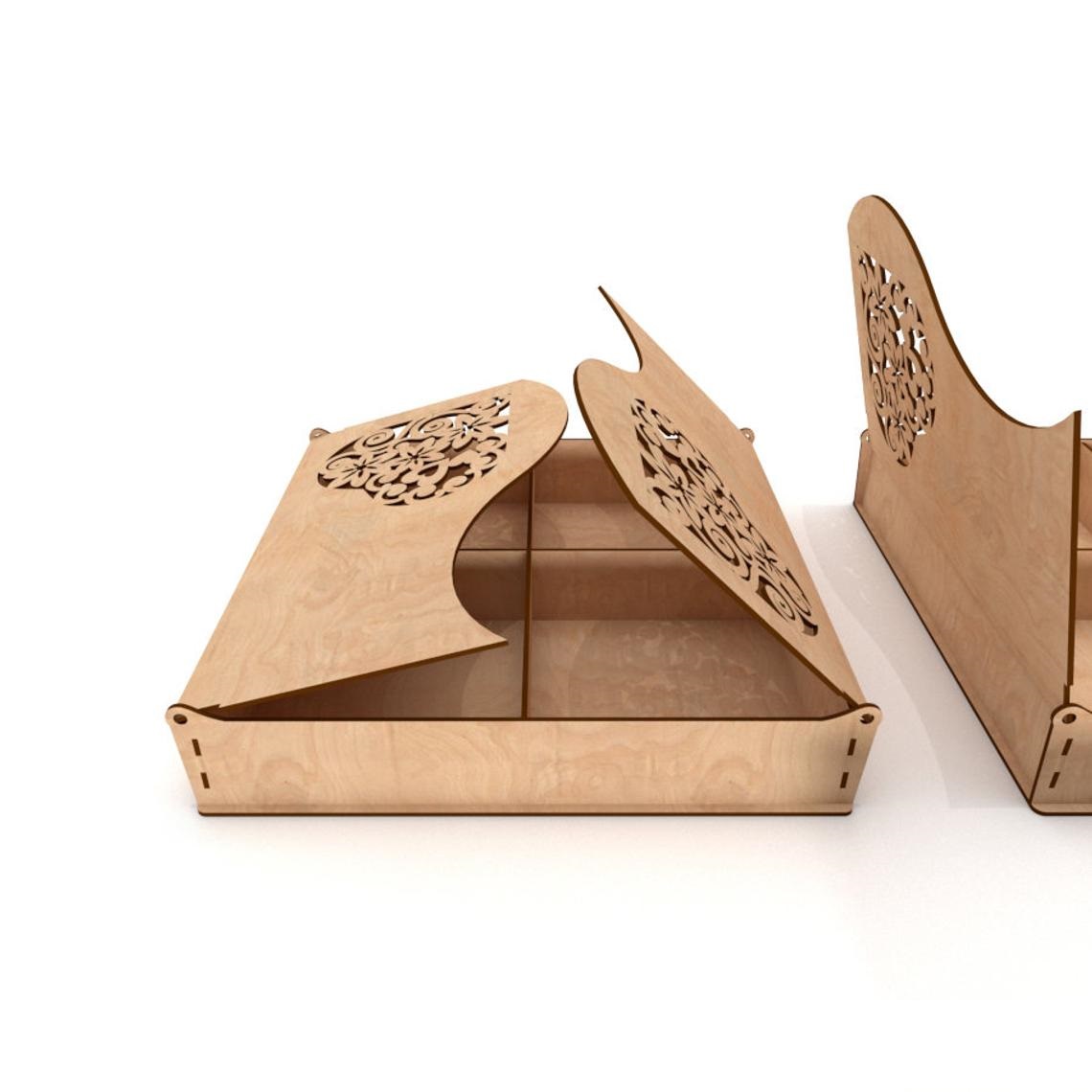 Lasergeschnittene Love Box Geschenkbox aus Holz