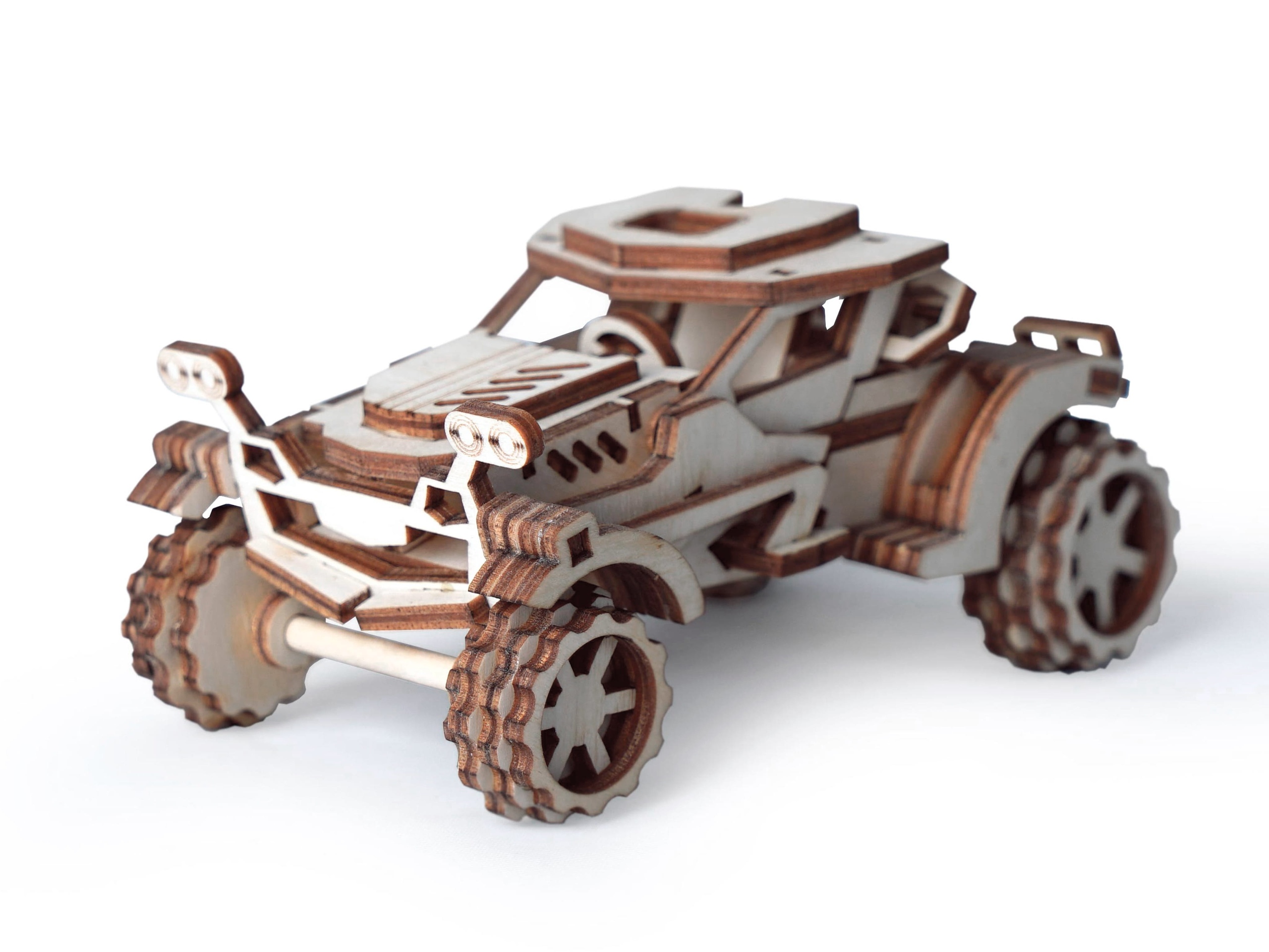 Laser Cut Scorpio Wooden Toy Car Model Free Vector