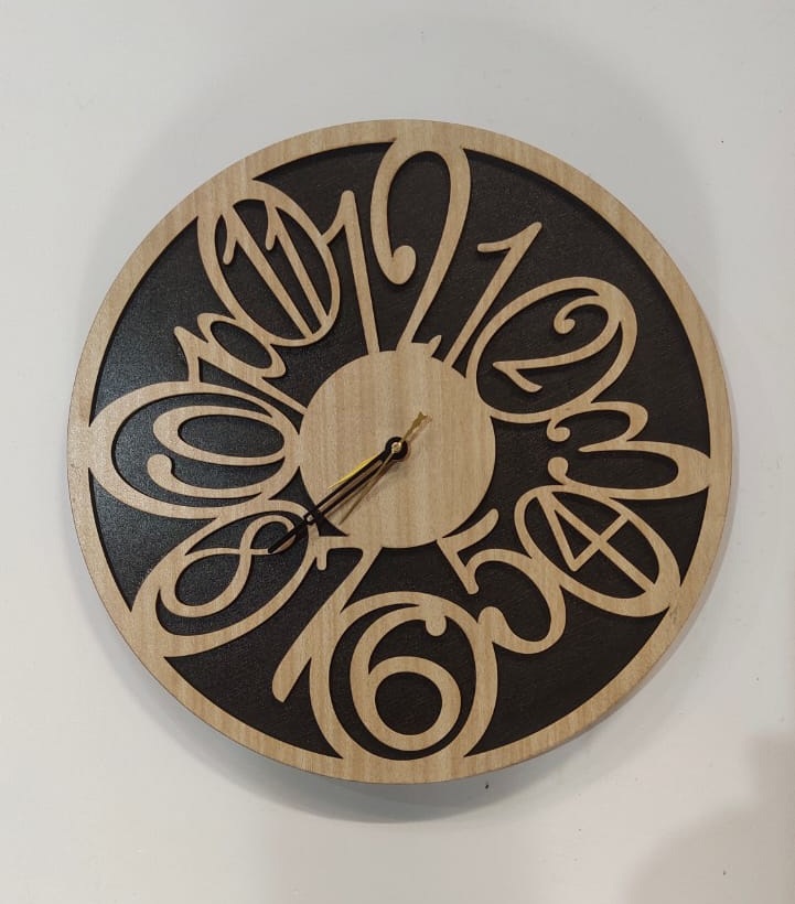 Laser Cut Cool And Unique Wall Clock Free Vector