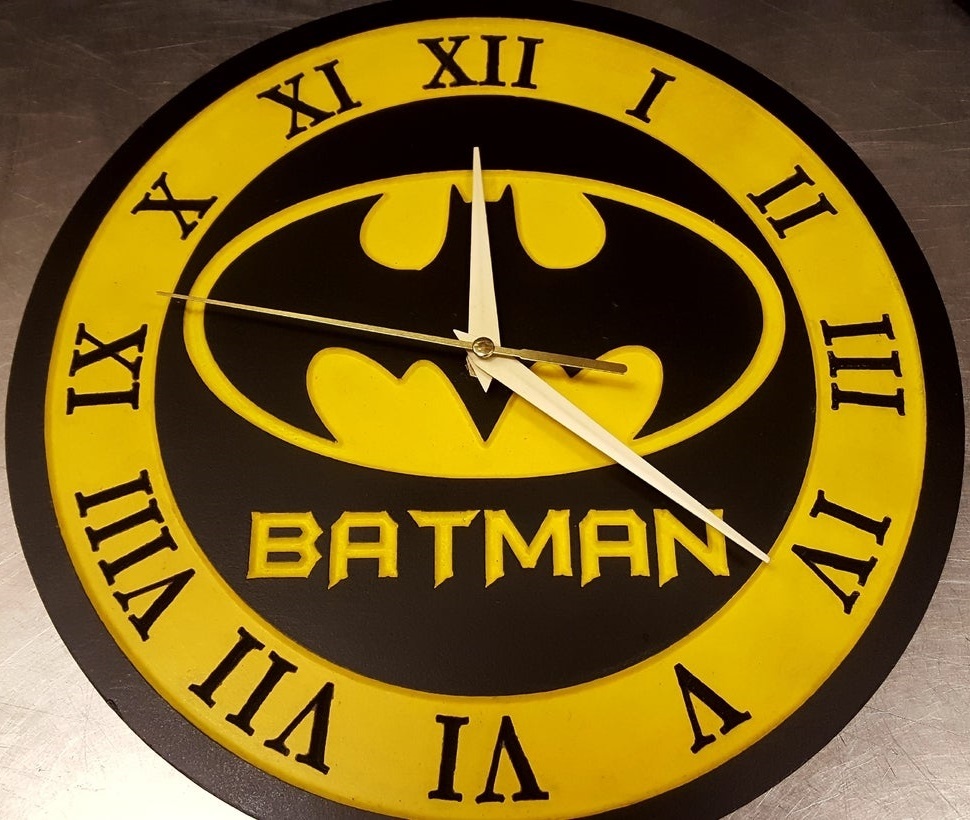 Laser Cut Batman Clock 12 Inch DXF File