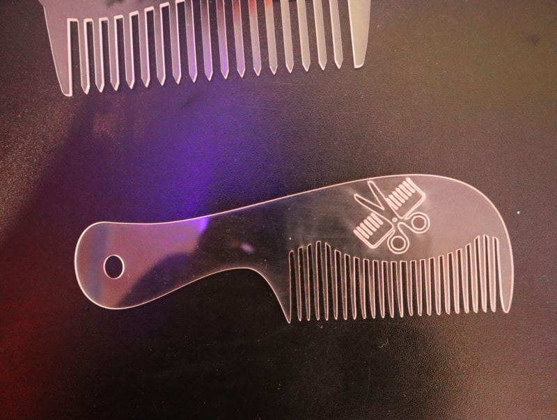 Laser Cut Acrylic Tail Comb DXF File