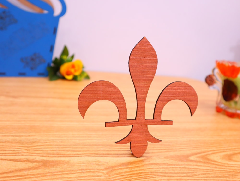 Laser Cut Fleur De Lis Wood Cutout Free Vector