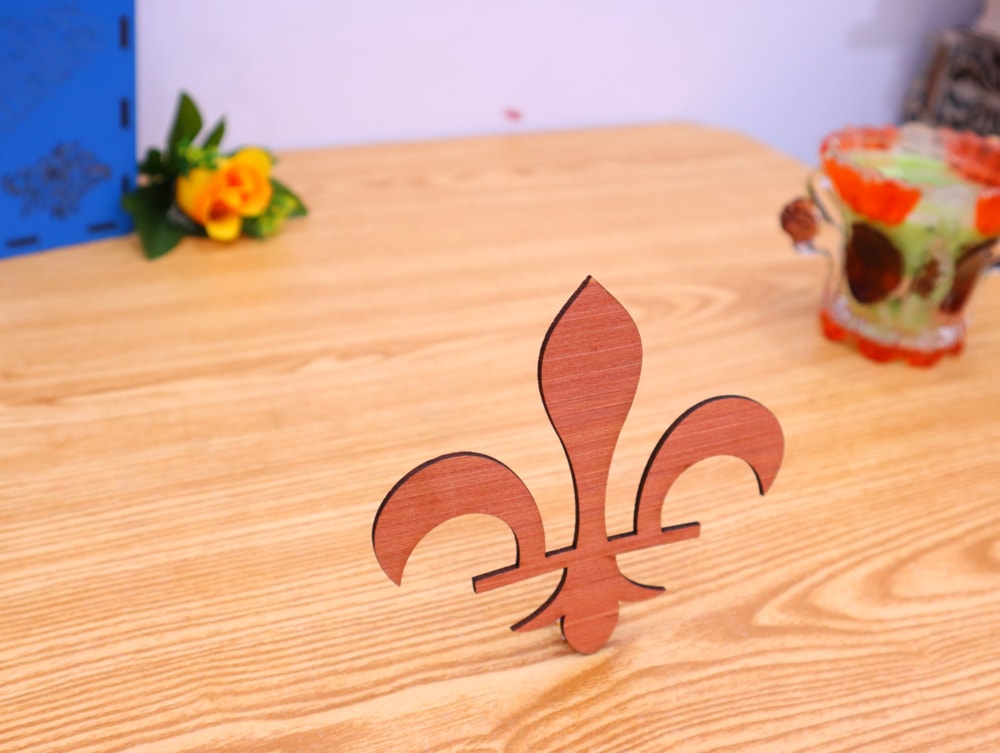 Laser Cut Fleur De Lis Wood Cutout Free Vector